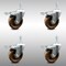 Service Caster 4 Inch SS High Temp Phenolic 10mm Threaded Stem Caster Set Total Lock Brake SCC-SSTSTTL20S414-PHSHT-M1015-4 - alternate 3